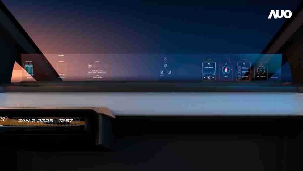 人生就是博无界透明显示接口(Horizon Image Glass)透过车运算方案整合仪表板、、中控台及副驾显示器，，一体式全景呈现，，，提供乘用者清晰的前方视野、、、行车必要信息与娱乐功能